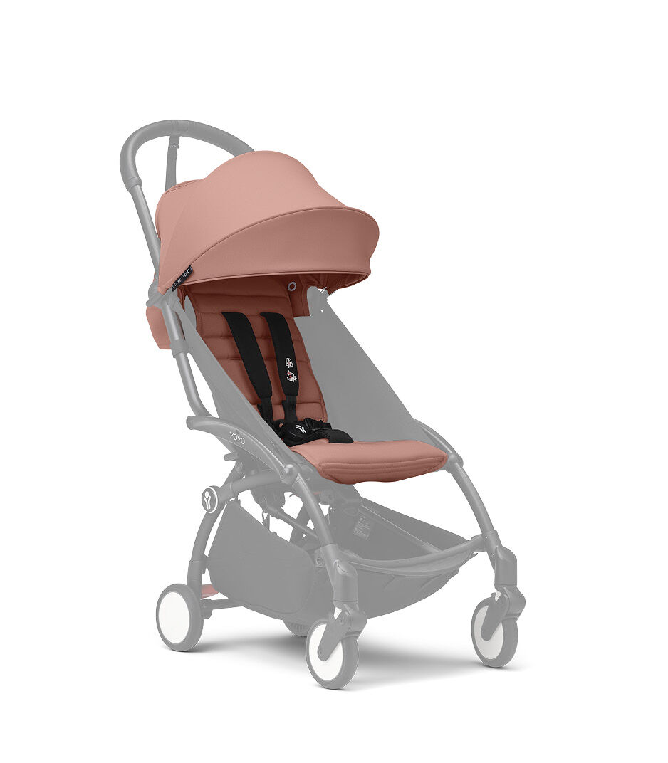 Stokke® YOYO3® 6+ Ginger. Black Frame. Shadowed frame.